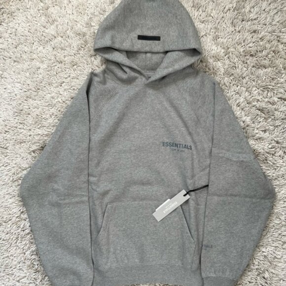 Fear of God Essentials Core Collection Pullover Hoodie Dark Heather Oatm… - Picture 4 of 10